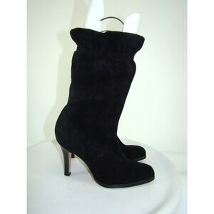 VANELI BLACK SUEDE SLOUCH BOOTS SIZE 10M    C124